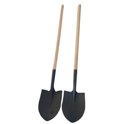 S503Y S501Y S512Y S518 Shovel With Wooden Handle Railway Steel Shovel Long Handle Shovel Spade