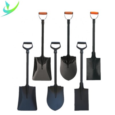 Garden Steel Shovel S503Y S501Y S512Y S518 Railway Steel Shovel  Farming Shovel